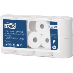 Бумага туалетная в рулонах стандарт T4 TORK