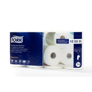 Бумага туалетная в рулонах T4 Tork Premium
