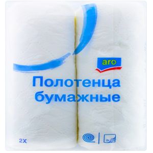Бумажные полотенца в рулонах Aro